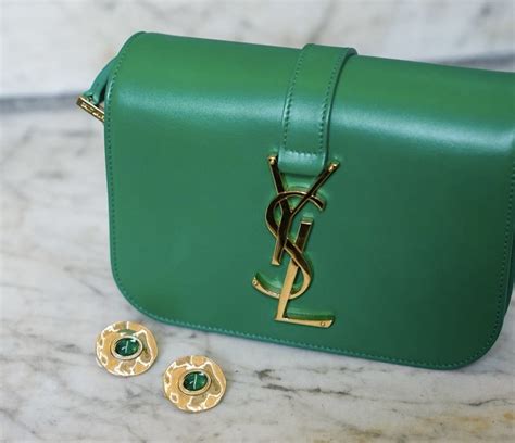 Yves Saint Laurent groen Clutch tassen .